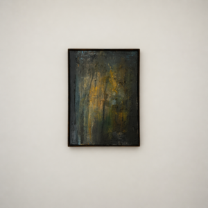 Cuadro abstracto de oleo y arena